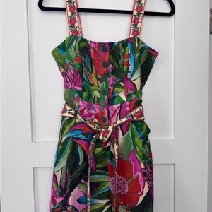 Floral Multicolor Sleeveless Romper